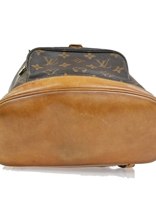LOUIS VUITTON Montsouris MM Backpack Bag Monogram Leather Brown M51136 13CA842 main image 13
